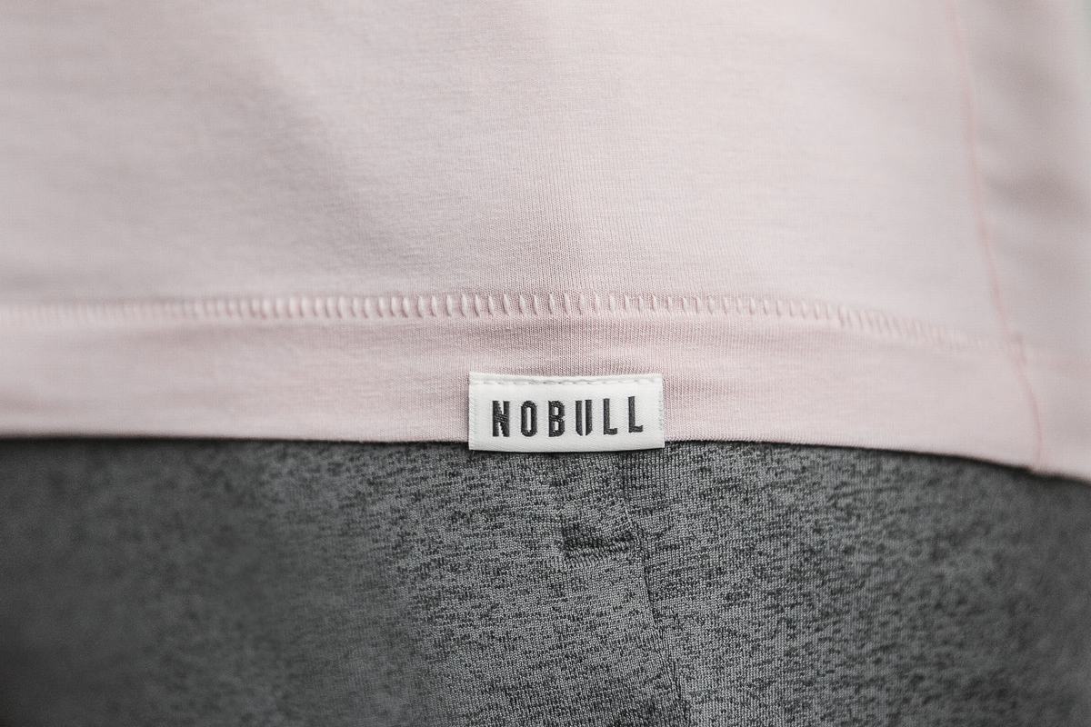 Nobull Lightweight Henley Men's Long Sleeves Rose | Australia (XW5329)